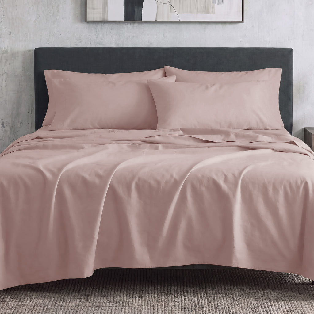 Sofia Home Textiles Bedsheets - full set contents of Sofia Double Plain Bedsheet Set 5 Pieces (240 × 260 cm) in Rose - مفروشات صوفيا - ملايات - محتويات طقم ملاية صوفيا سادة دبل  5 قطع (240 × 260 سم) باللون روز