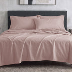 Sofia Home Textiles Bedsheets - full set contents of Sofia Double Plain Bedsheet Set 5 Pieces (240 × 260 cm) in Rose - مفروشات صوفيا - ملايات - محتويات طقم ملاية صوفيا سادة دبل  5 قطع (240 × 260 سم) باللون روز