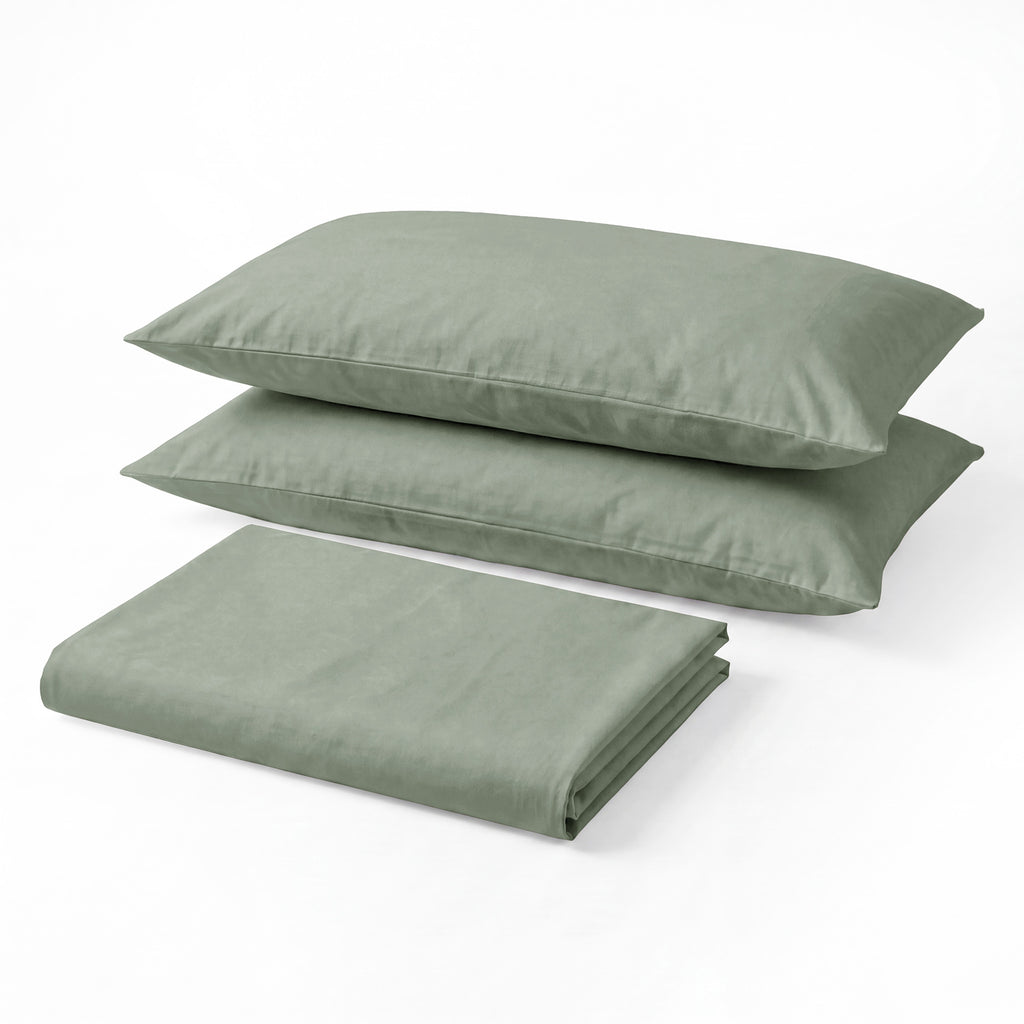 Sofia Home Textiles Bedsheets - Sofia Single Plain Bedsheet Set 3 Pieces (180 × 240 cm), Pistachio color, main product image - مفروشات صوفيا - ملايات - طقم ملاية صوفيا سادة سنجل  3 قطع (180 × 240 سم)، لون بستاج، صورة رئيسية