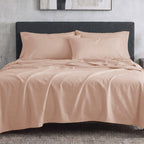 Sofia Home Textiles Bedsheets - full set contents of Sofia Double Plain Bedsheet Set 5 Pieces (240 × 260 cm) in Salmon - مفروشات صوفيا - ملايات - محتويات طقم ملاية صوفيا سادة دبل  5 قطع (240 × 260 سم) باللون سالمون