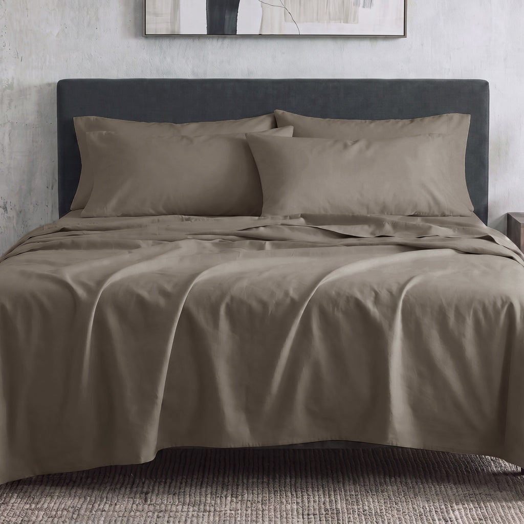 Sofia Home Textiles Bedsheets - full set contents of Sofia Double Plain Bedsheet Set 5 Pieces (240 × 260 cm) in Camel - مفروشات صوفيا - ملايات - محتويات طقم ملاية صوفيا سادة دبل  5 قطع (240 × 260 سم) باللون جملي