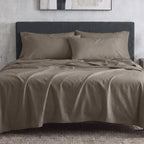 Sofia Home Textiles Bedsheets - full set contents of Sofia Double Plain Bedsheet Set 5 Pieces (240 × 260 cm) in Camel - مفروشات صوفيا - ملايات - محتويات طقم ملاية صوفيا سادة دبل  5 قطع (240 × 260 سم) باللون جملي