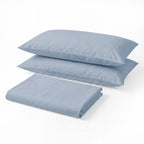 Sofia Home Textiles Bedsheets - Sofia Single Plain Bedsheet Set 3 Pieces (180 × 240 cm), Baby Blue color, main product image - مفروشات صوفيا - ملايات - طقم ملاية صوفيا سادة سنجل  3 قطع (180 × 240 سم)، لون لبني، صورة رئيسية