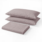 Sofia Home Textiles Bedsheets - Sofia Single Plain Bedsheet Set 3 Pieces (180 × 240 cm), Purple color, main product image - مفروشات صوفيا - ملايات - طقم ملاية صوفيا سادة سنجل  3 قطع (180 × 240 سم)، لون موف، صورة رئيسية