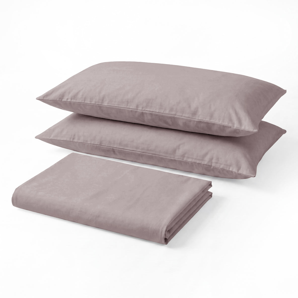 Sofia Home Textiles Bedsheets - Sofia Single Plain Bedsheet Set 3 Pieces (180 × 240 cm), Purple color, main product image - مفروشات صوفيا - ملايات - طقم ملاية صوفيا سادة سنجل  3 قطع (180 × 240 سم)، لون موف، صورة رئيسية