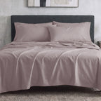 Sofia Home Textiles Bedsheets - full set contents of Sofia Double Plain Bedsheet Set 5 Pieces (240 × 260 cm) in Purple - مفروشات صوفيا - ملايات - محتويات طقم ملاية صوفيا سادة دبل  5 قطع (240 × 260 سم) باللون موف