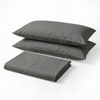 Sofia Home Textiles Bedsheets - full set contents of Sofia Single Plain Bedsheet Set 3 Pieces (180 × 240 cm) in Grey - مفروشات صوفيا - ملايات - محتويات طقم ملاية صوفيا سادة سنجل  3 قطع (180 × 240 سم) باللون رمادي