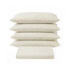 Sofia Home Textiles Bedsheets - Sofia Double Plain Bedsheet Set 5 Pieces (240 × 260 cm), Light Beige color, main product image - مفروشات صوفيا - ملايات - طقم ملاية صوفيا سادة دبل  5 قطع (240 × 260 سم)، لون بيج فاتح، صورة رئيسية