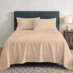 Sofia Home Textiles Bedsheets - full set contents of Sofia Single Plain Bedsheet Set 3 Pieces (180 × 240 cm) in Orange - مفروشات صوفيا - ملايات - محتويات طقم ملاية صوفيا سادة سنجل  3 قطع (180 × 240 سم) باللون برتقالي