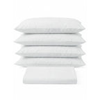 Sofia Home Textiles Bedsheets - Sofia Double Plain Bedsheet Set 5 Pieces (240 × 260 cm), White color, main product image - مفروشات صوفيا - ملايات - طقم ملاية صوفيا سادة دبل  5 قطع (240 × 260 سم)، لون أبيض، صورة رئيسية