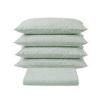 Sofia Home Textiles Bedsheets - Sofia Double Plain Bedsheet Set 5 Pieces (240 × 260 cm), Light Mint color, main product image - مفروشات صوفيا - ملايات - طقم ملاية صوفيا سادة دبل  5 قطع (240 × 260 سم)، لون مينت فاتح، صورة رئيسية