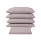 Sofia Home Textiles Bedsheets - Sofia Double Plain Bedsheet Set 5 Pieces (240 × 260 cm), Purple color, main product image - مفروشات صوفيا - ملايات - طقم ملاية صوفيا سادة دبل  5 قطع (240 × 260 سم)، لون موف، صورة رئيسية