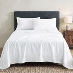 Sofia Home Textiles Bedsheets - full set contents of Sofia Single Plain Bedsheet Set 3 Pieces (180 × 240 cm) in White - مفروشات صوفيا - ملايات - محتويات طقم ملاية صوفيا سادة سنجل  3 قطع (180 × 240 سم) باللون أبيض