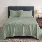 Sofia Home Textiles Bedsheets - full set contents of Sofia Single Plain Bedsheet Set 3 Pieces (180 × 240 cm) in Pistachio - مفروشات صوفيا - ملايات - محتويات طقم ملاية صوفيا سادة سنجل  3 قطع (180 × 240 سم) باللون بستاج
