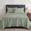 Sofia Home Textiles Bedsheets - full set contents of Sofia Single Plain Bedsheet Set 3 Pieces (180 × 240 cm) in Pistachio - مفروشات صوفيا - ملايات - محتويات طقم ملاية صوفيا سادة سنجل  3 قطع (180 × 240 سم) باللون بستاج