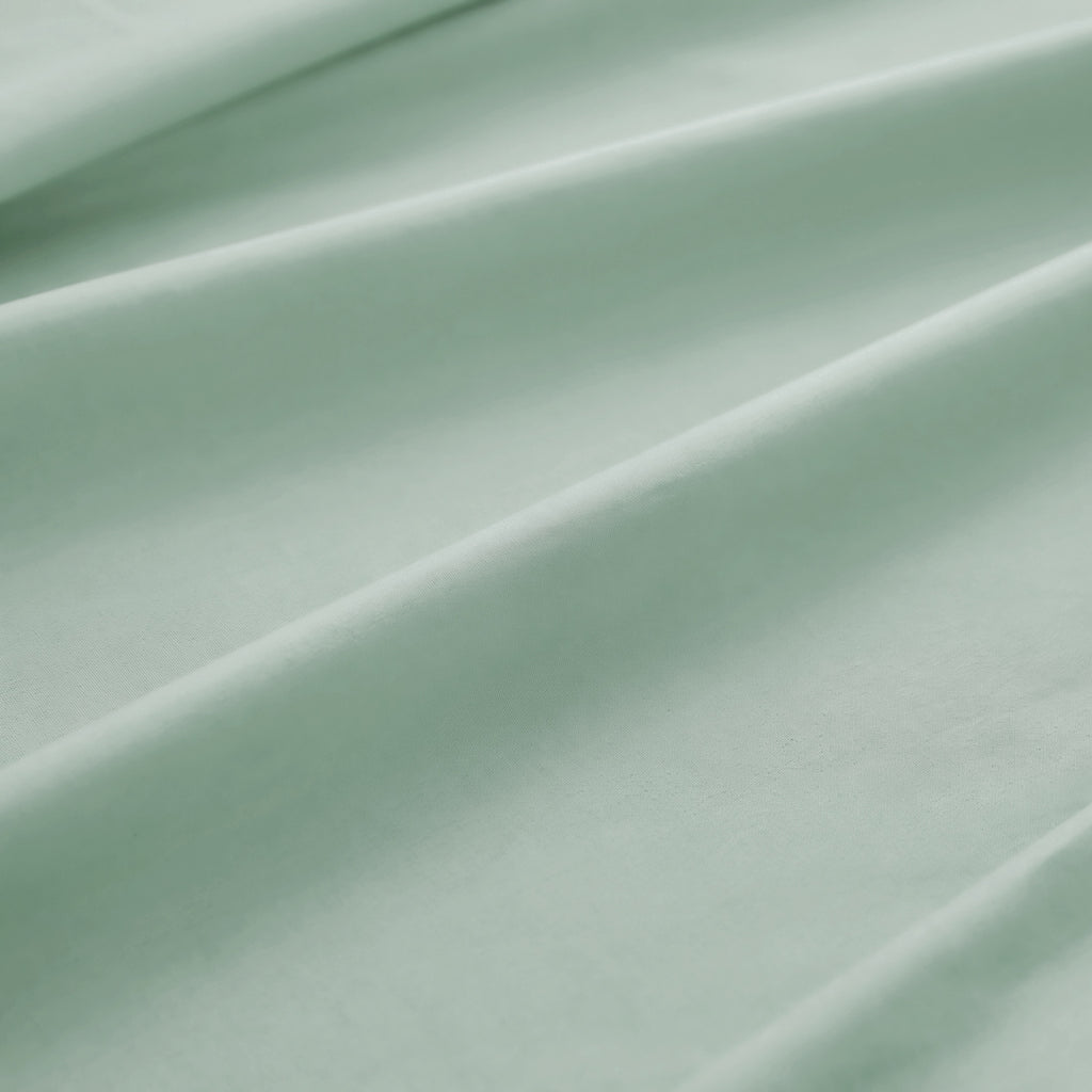 Sofia Home Textiles Bedsheets - 100% microfiber texture of Sofia Single Plain Bedsheet Set 3 Pieces (180 × 240 cm) in Light Mint, close-up shot - مفروشات صوفيا - ملايات - ملمس مايكروفايبر 100% في طقم ملاية صوفيا سادة سنجل  3 قطع (180 × 240 سم) باللون مينت فاتح، لقطة مقربة