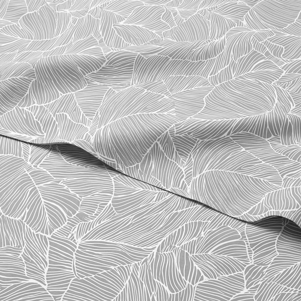 Sofia Printed Double Flat Bedsheet Set (240 x 260 cm) 4 Pcs Large Leaves