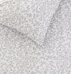 Sofia Home Textiles Printed Bedsheets - pattern details of Sofia Floral Branches printed double bedsheet set in Grey - مفروشات صوفيا - ملايات مطبوعة - تفاصيل نقشة طقم ملاية صوفيا فروع ورد دبل باللون رمادي