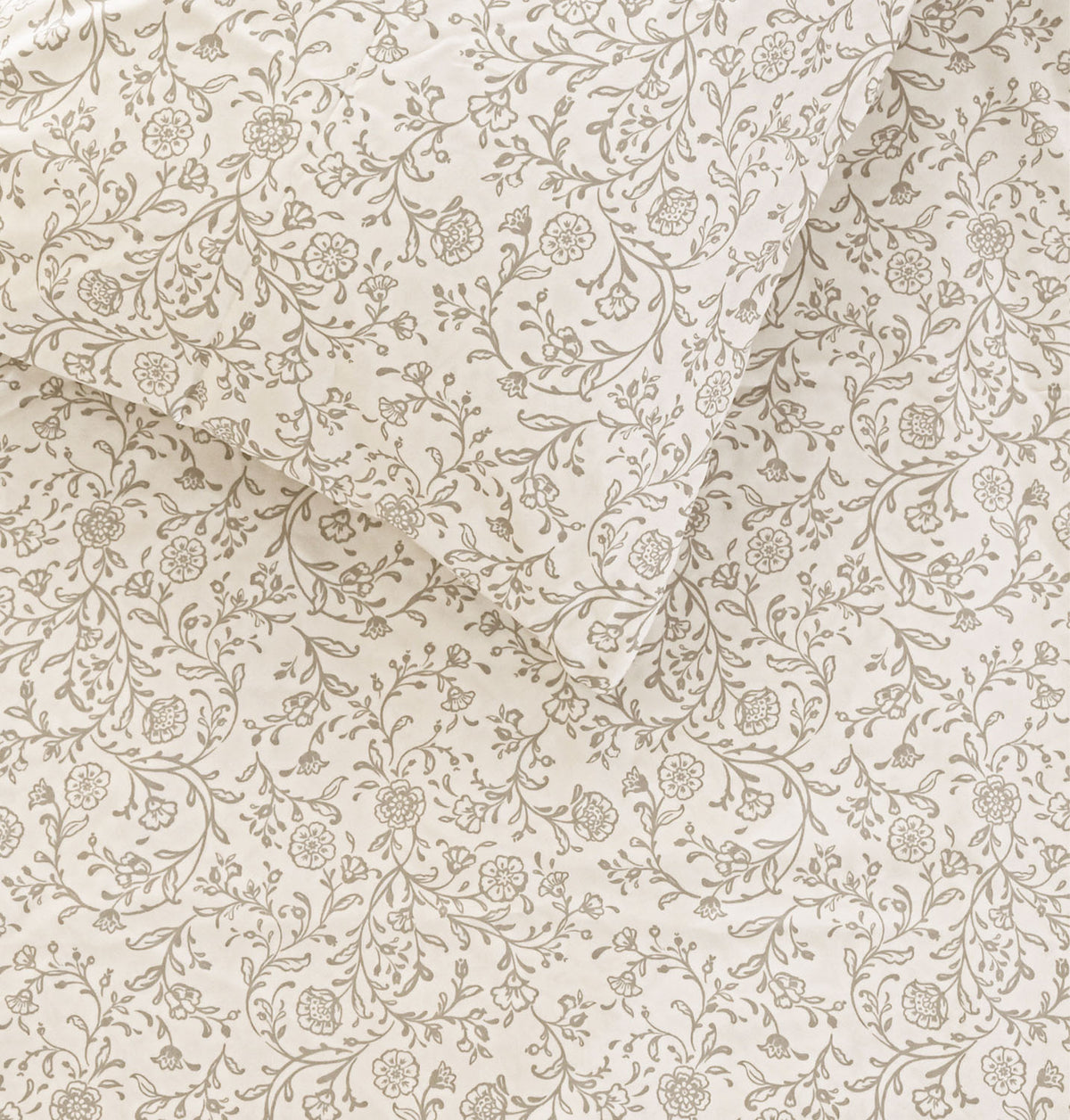Sofia Home Textiles Printed Bedsheets - pattern details of Sofia Floral Branches printed double bedsheet set in Beige - مفروشات صوفيا - ملايات مطبوعة - تفاصيل نقشة طقم ملاية صوفيا فروع ورد دبل باللون بيج