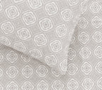 Sofia Home Textiles Printed Bedsheets - pattern details of Sofia Circles printed double bedsheet set in Cafe - مفروشات صوفيا - ملايات مطبوعة - تفاصيل نقشة طقم ملاية صوفيا دوائر دبل باللون كافيه