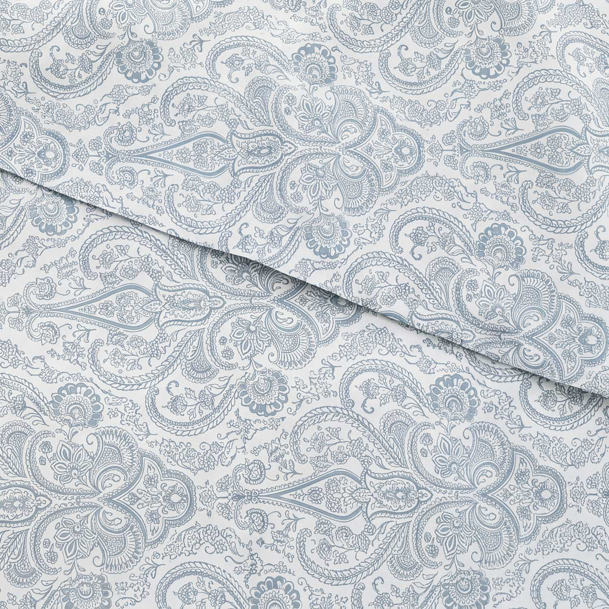 Sofia Printed Double Flat Bedsheet Set (240 x 260 cm) 4 Pcs Small Paisley
