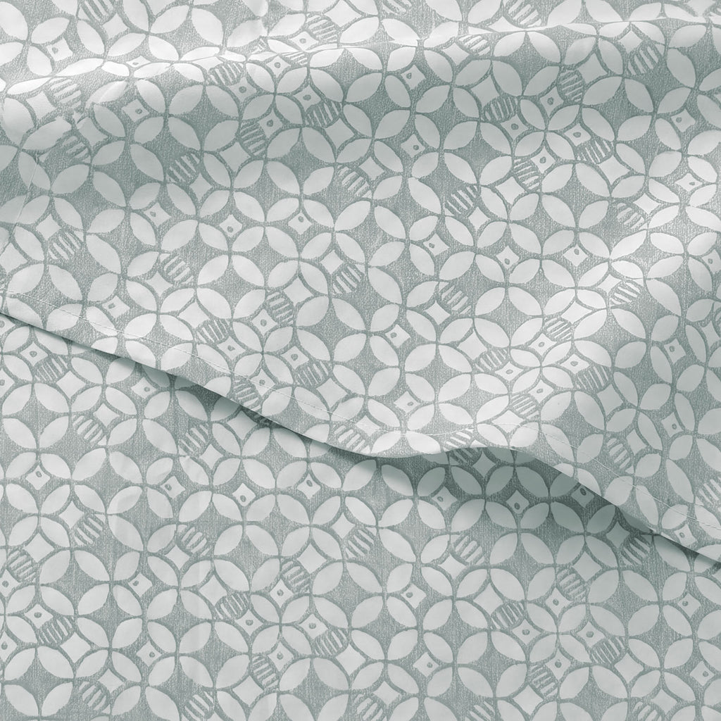 Sofia Printed Double Flat Bedsheet Set (240 x 260 cm) 4 Pcs Geometric Flowers