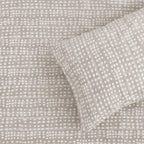 Sofia Home Textiles Printed Bedsheets - pattern details of Sofia Small Checks printed double bedsheet set in Beige - مفروشات صوفيا - ملايات مطبوعة - تفاصيل نقشة طقم ملاية صوفيا مربعات صغيرة دبل باللون بيج