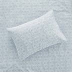 Sofia Home Textiles Printed Bedsheets - pattern details of Sofia Small Zigzag printed double bedsheet set in Light Blue - مفروشات صوفيا - ملايات مطبوعة - تفاصيل نقشة طقم ملاية صوفيا زجزاج صغير دبل باللون أزرق فاتح