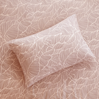 Sofia Printed Double Flat Bedsheet Set (240 x 260 cm) 4 Pcs Large Leaves