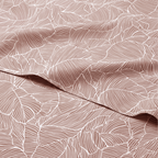Sofia Home Textiles Printed Bedsheets - pattern details of Sofia Large Leaves printed double bedsheet set in Rose - مفروشات صوفيا - ملايات مطبوعة - تفاصيل نقشة طقم ملاية صوفيا ورق شجر كبير دبل باللون وردي