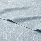 Sofia Printed Double Flat Bedsheet Set (240 x 260 cm) 4 Pcs Large Leaves