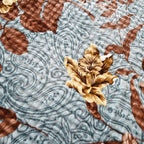 Sofia Home Textiles Blankets - Sofia Zumurruda 2-Ply Double Blanket (240 × 220 cm) Large Flowers in Turquoise pattern details - مفروشات صوفيا - بطاطين - تفاصيل نقشة بطانية صوفيا زمردة دبل طبقتين (240 × 220 سم) ورد كبير باللون تركواز
