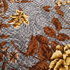 Sofia Home Textiles Blankets - Sofia Zumurruda 2-Ply Double Blanket (240 × 220 cm) Large Flowers in Grey pattern details - مفروشات صوفيا - بطاطين - تفاصيل نقشة بطانية صوفيا زمردة دبل طبقتين (240 × 220 سم) ورد كبير باللون رمادي