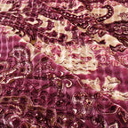Sofia Home Textiles Blankets - Sofia Zumurruda 2-Ply Double Blanket (240 × 220 cm) Classic Ornament in Burgundy pattern details - مفروشات صوفيا - بطاطين - تفاصيل نقشة بطانية صوفيا زمردة دبل طبقتين (240 × 220 سم) زخرفة كلاسيك باللون نبيتي